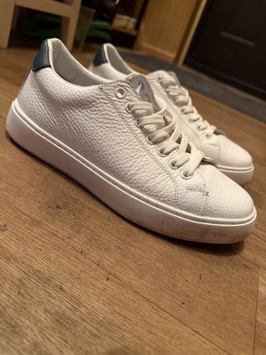 Кеды белые кожаные, размер 40-40,5