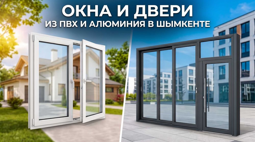 Окна и Двери из ПВХ и Алюминия в Шымкенте | Напрямую от Завода
