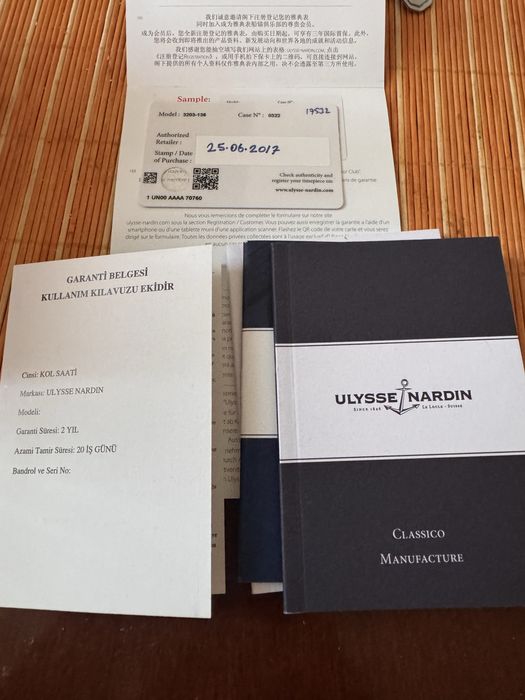 Часы Ulysse Nardin Classico Manufacture