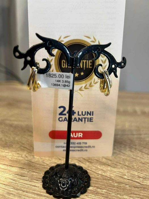 Cercei Aur 14K 3.85g (AG42 B.13694) GARANTIE 24 LUNI
