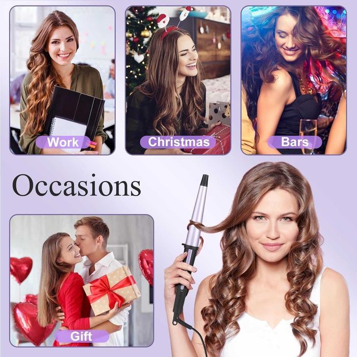 Маша за къдрене на коса, 19-32MM професионална керамична с ръкавица