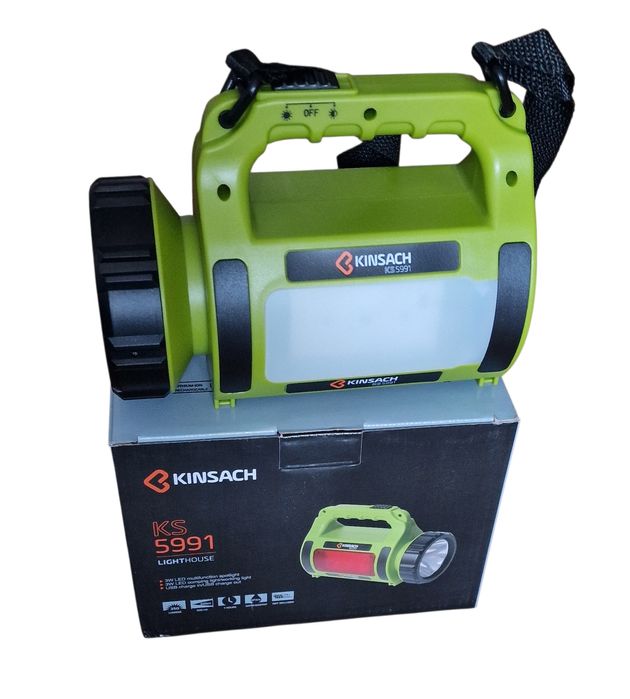 Силен LED Фенер - Прожектор с Li-ion презареждаема батерия