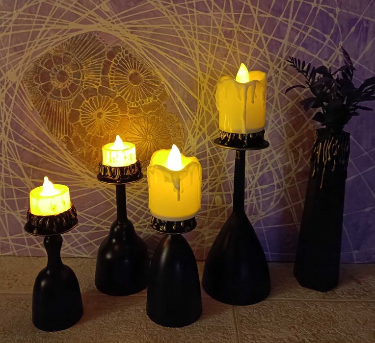 Декоративные  интерьерные вазы и подсвечники