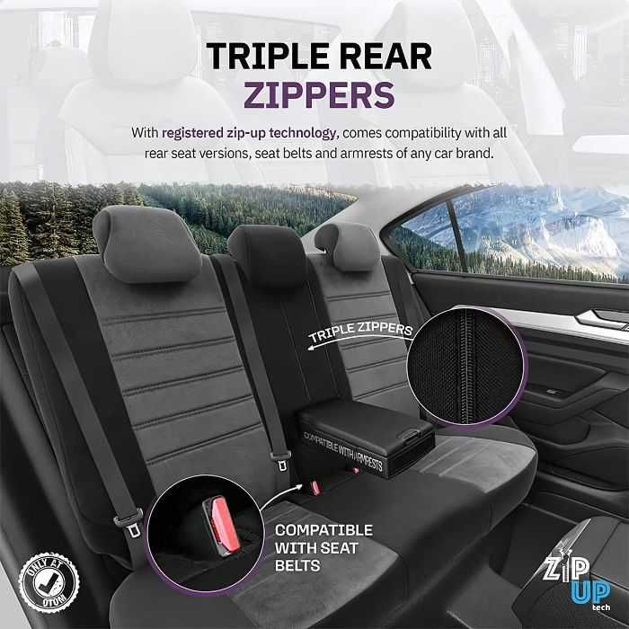 Комплект 4 седалки LUX Сива Тапицерия за седалки Comfortline CMF206