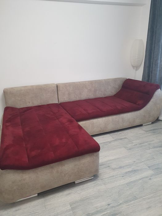 Coltar extensibil Rosario, crem/burgundy