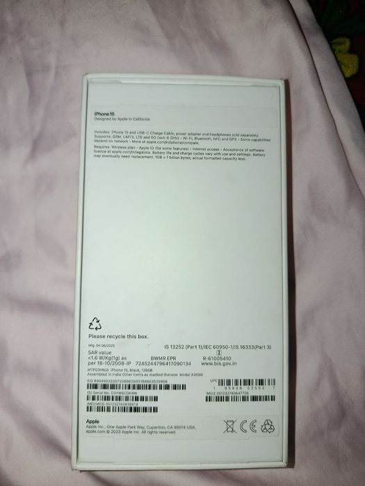 İphone 15, 3 ой болди олинганига, тоза холатта, ёмкость 100%