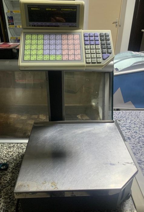 Весы с печатью этикеток, штрих-принт, б/у