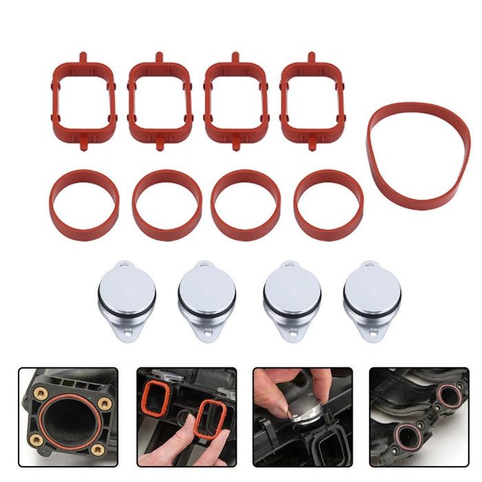 4 х 22мм. алуминиеви тапи за вихрови клапи ремонтен комплект БМВ / BMW