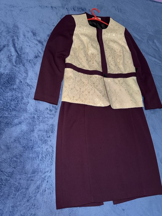 Costum elegant Giannini mărimea 52 (Rochie + Sacou), Stare Excelentă