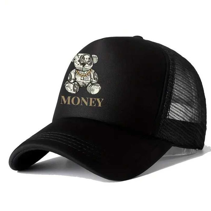 Нова дишаща шапка с козирка с Мече - MONEY, два цвята