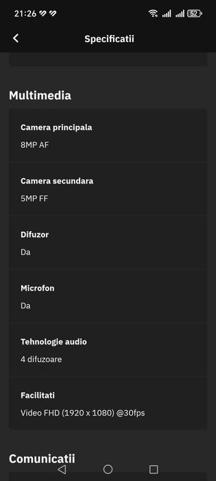 Tableta SAMSUNG Galaxy Tab A8, 10.5", 32GB, 3GB RAM, Wi-Fi + 4G, Dark