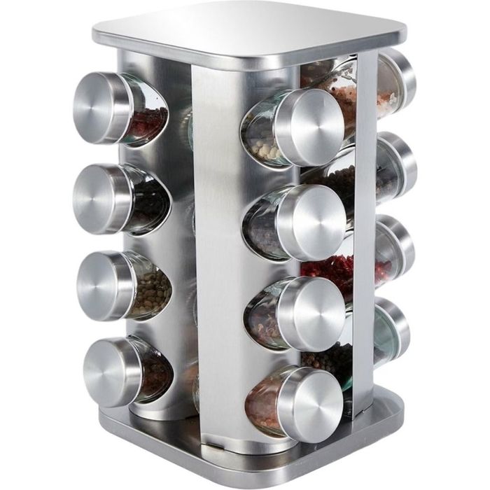 Въртящ се органайзер за подправки Cheffinger -С 16 бурканчета от неръ