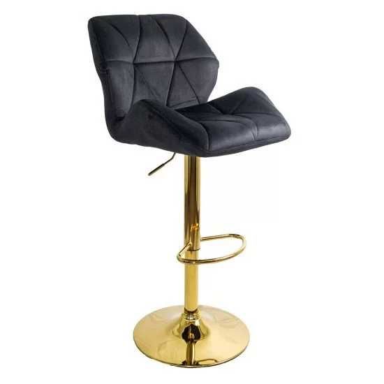 Scaun Bar Catifea lux in 4 culori Cadru auriu ABS 148 LIVRARE GRATUITA