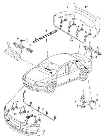 Audi VW Skoda Seat PDC Зумер за Парктроник 8E0 919 279