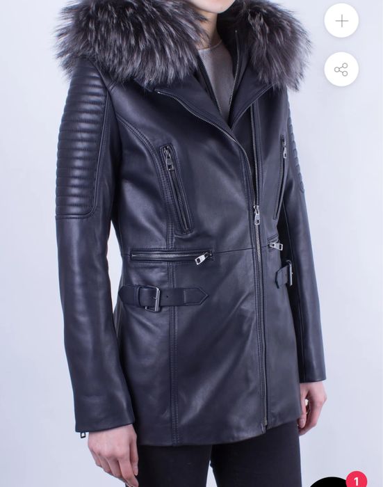 geaca piele matlasata cu gluga