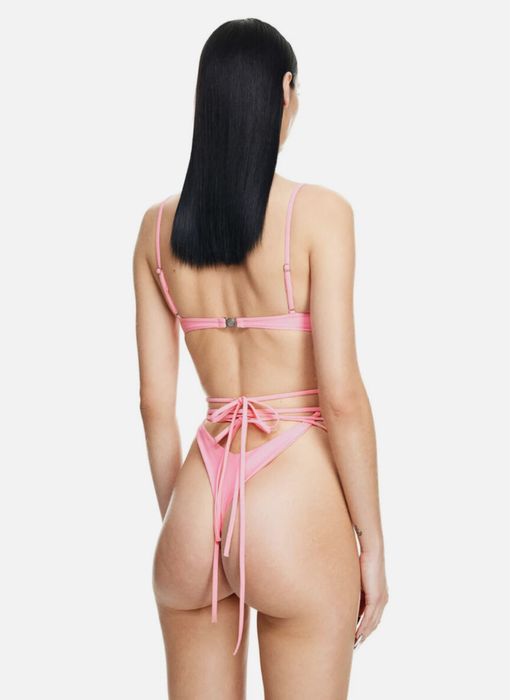 Mugler x H&M розов бански, размер 36