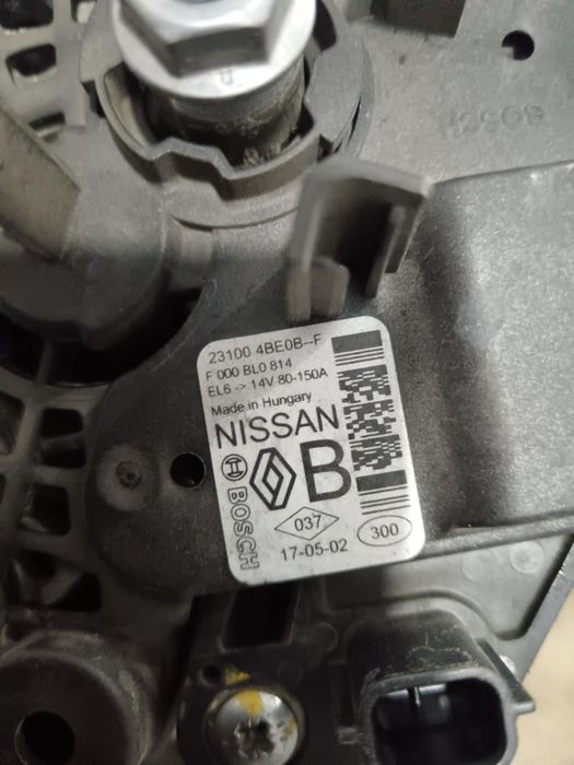 Alternator Renault Espace 1.2, 1.3 TCE 1.6 D megane 4 cod 231004be0b Nissan qashqai x trail talisman scenic 4