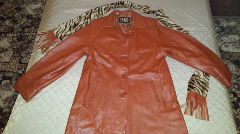 Дамско кожено палто естествена кож