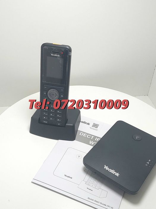 Telefon Voip Wireless Yealink W79p  W59r Negru 10 Sip Support