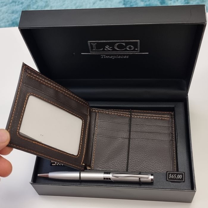 Set Cadou Bărbătesc: Ceas + Portofel + Pix