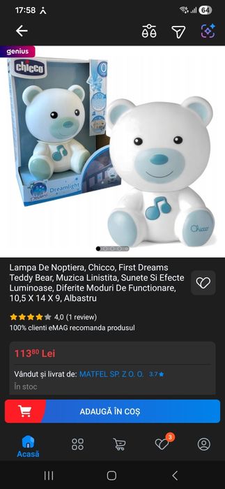 Lampa de noptiera Chicco