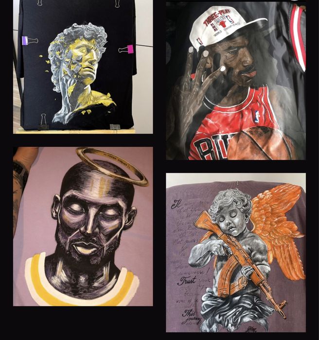 Haine pictate manual cu stil