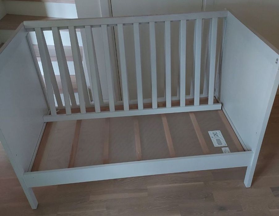 SUNDVIK бебешко креватче, 60x120 см, бяло