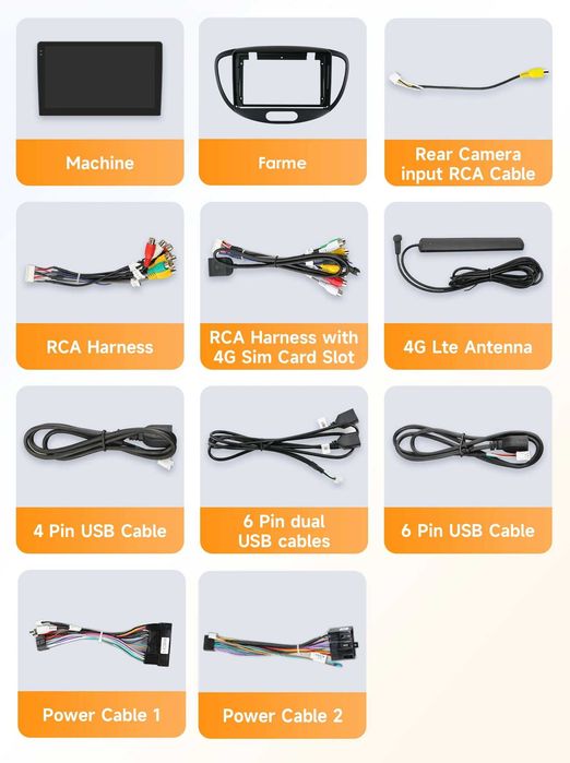 Мултимедия 9″ Android 14 за HYUNDAI I10 I CARPLAY навигация RDS DSP