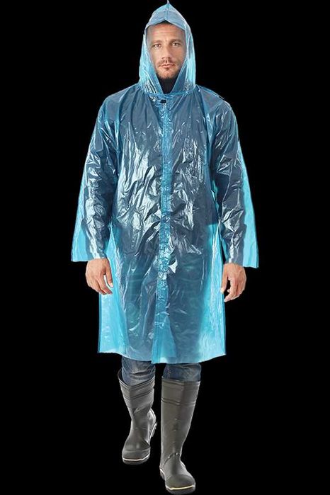 Дождевик одноразовый для строителей Плащ-дождевик на кнопках