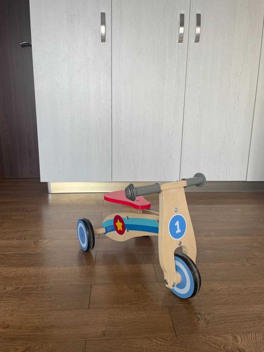 Дървена триколка без педали