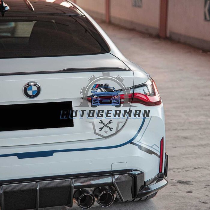 Лип спойлер за BMW G22 М3 4 серия черен гланц (2021+) заден спойлер БМВ Г серия багажник черен BMW 4 Series G22 тунинг автомобилна добавка spoiler