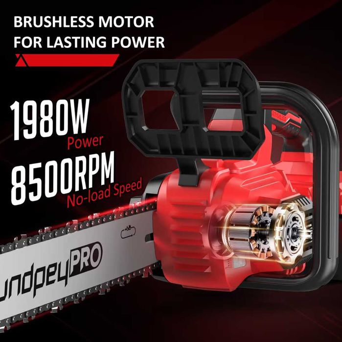 Drujbă fără fir 42V brushless 1980W  lama 16in