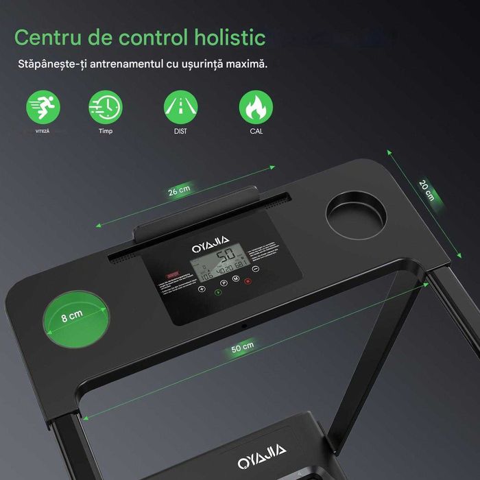 Banda de alergare pliabilă de până la 10 km/h