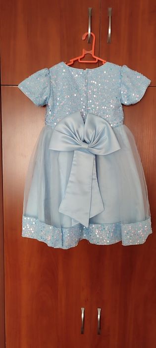 Голубое платье 100-110