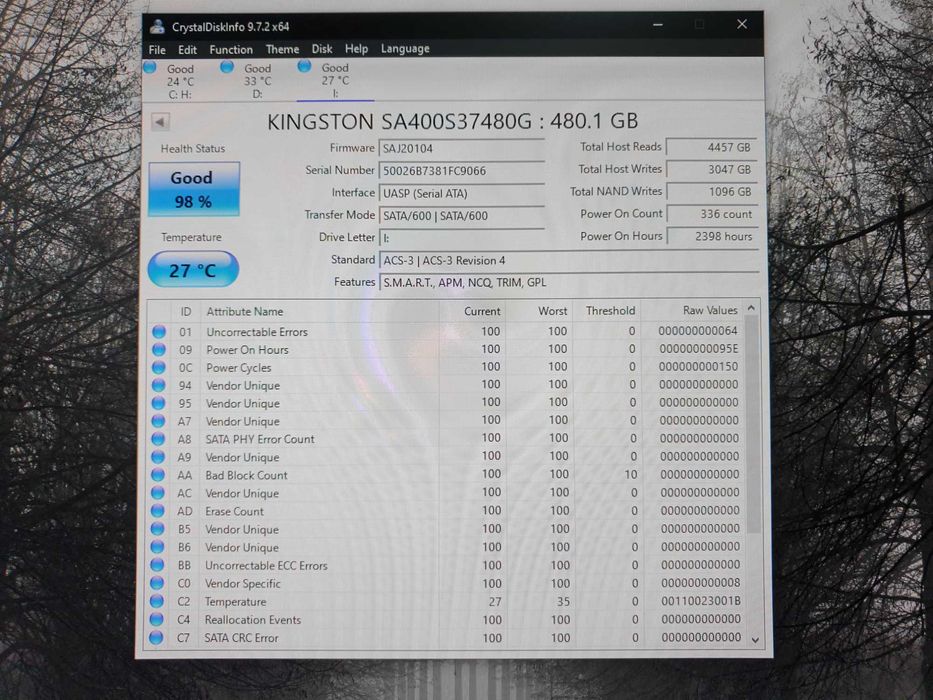 SSD Kingston A400 480 GB