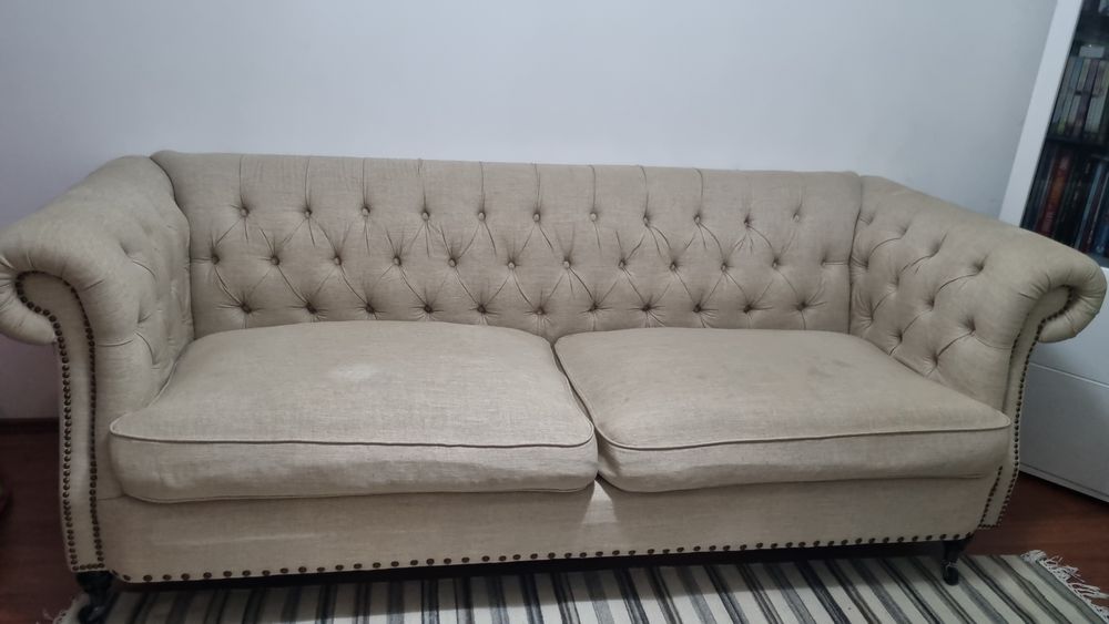 Vând canapea fixa Chesterfield L=2, 2 l=0, 96,  h=0, 807   l=