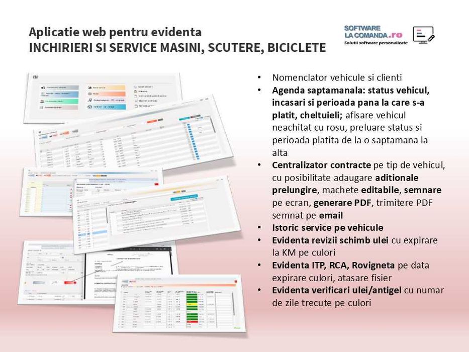 Aplicatii software la comanda,  baze de date personalizate in diverse domenii