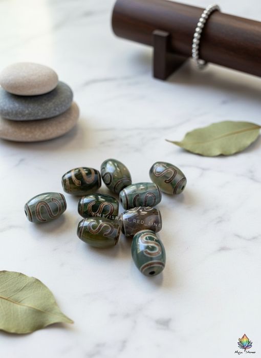 Бусина ручной работы. Дзи. Тибет.