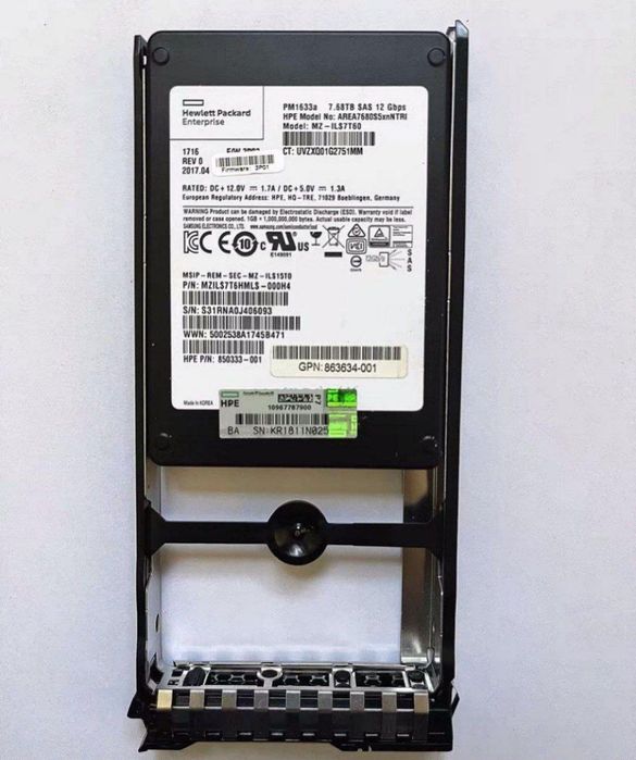 SSD для Сервера SSD Hpe 1.92 Tb sas 12G RI SFF 2.5