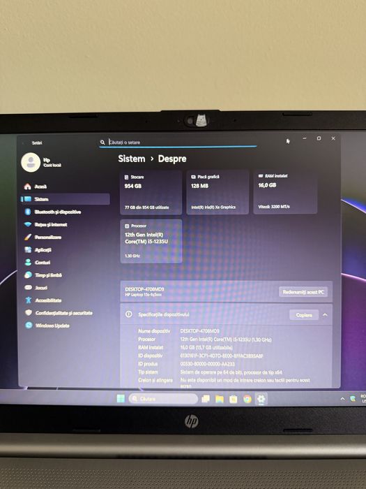 Laptop Laptop HP 15s-fq5051nq, Intel Core i5-1235U pana la 4.4GH