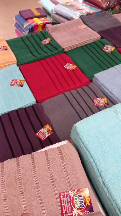 Prosop baie 130x65, bumbac. 5 buc. Diverse culori, marimi, combinatii.