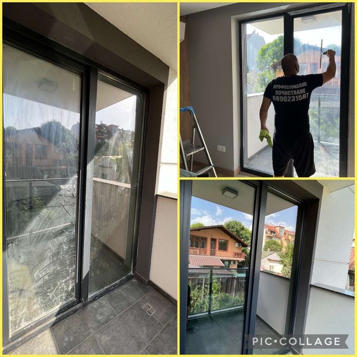 Измиване на прозорци и витрини