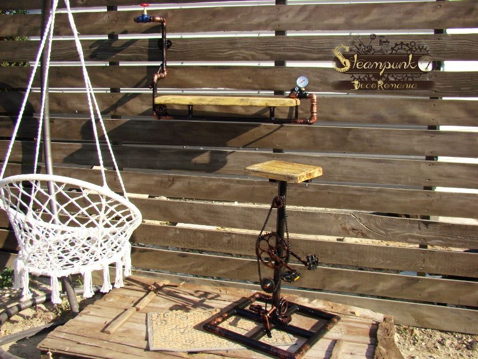 Scaun de bar ciclsti.Stil industrial, steampunk ,hand made.DEOSEBIT!!