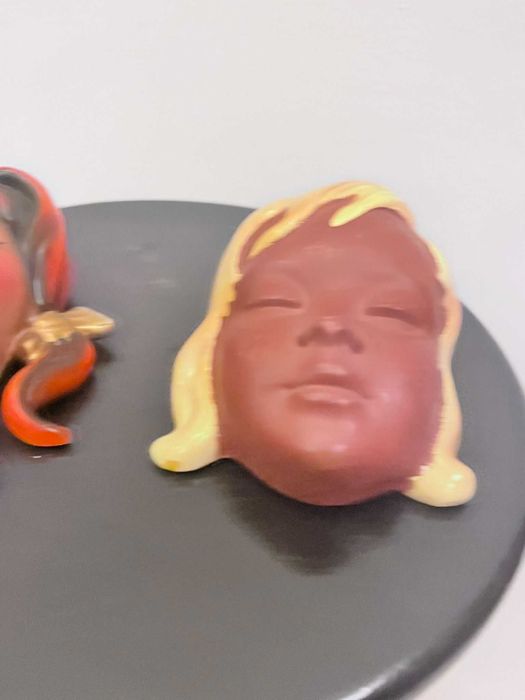 Set trei bibelouri statuete bibelou masti W Germania ceramice vechi