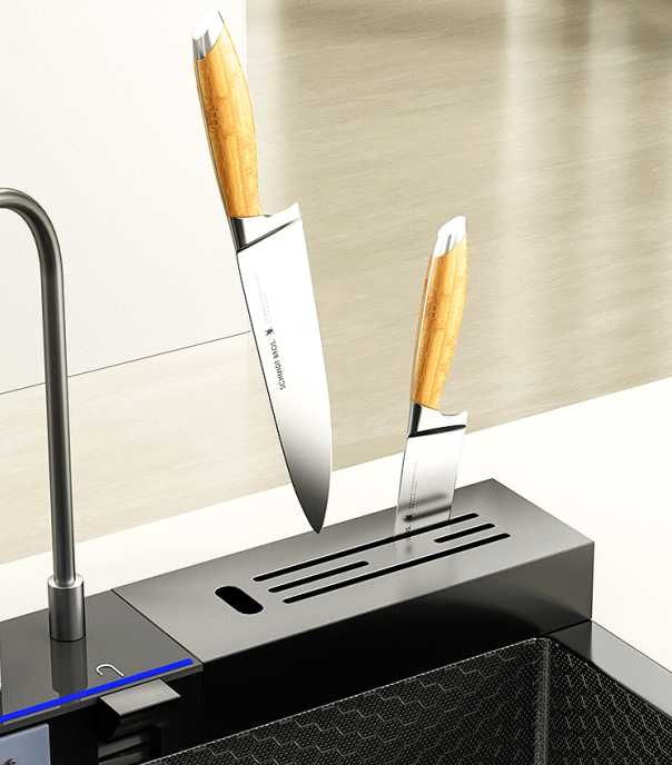 100см Модерна мултифункционална кухненска мивка с двоен водопад