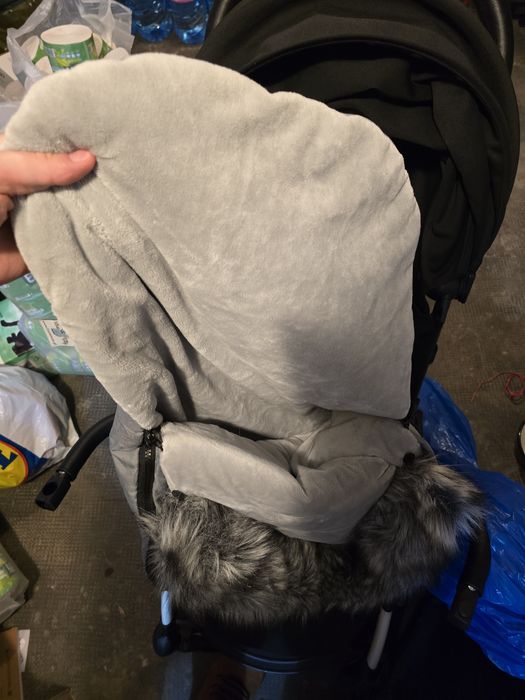 Sac de iarna pentru carucior, Husa picioare, universala, cu blanita de