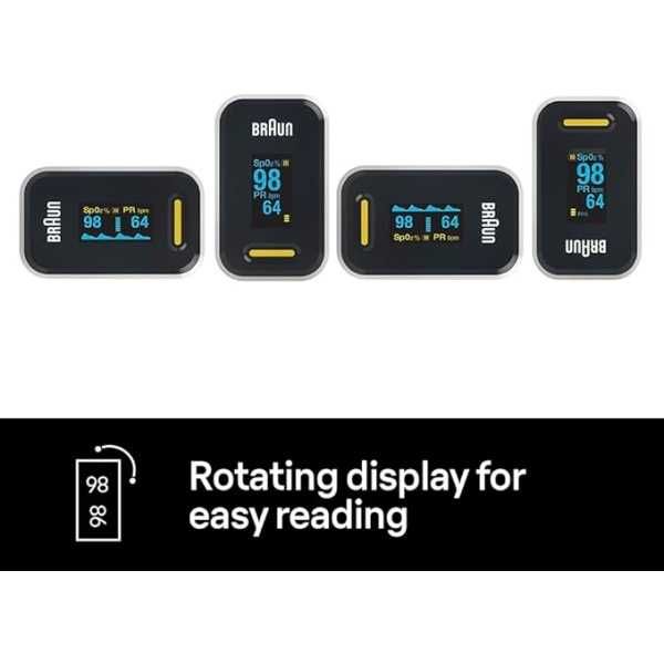 Пулсоксиметър Braun, Бял/черен