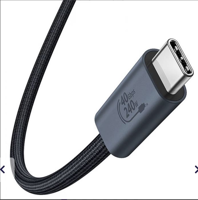 Кабель Baseus thunderbolt 4  USB Type A - USB Type C 1 м Black