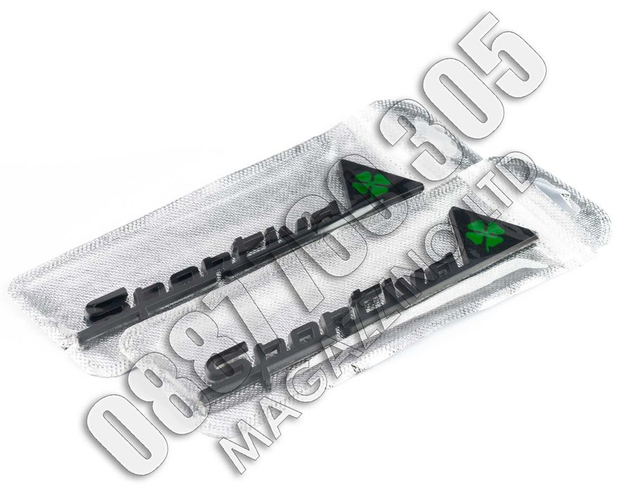 Емблеми за Калник Alfa Romeo Sportiva за Жулиета Хромирани Черен Мат