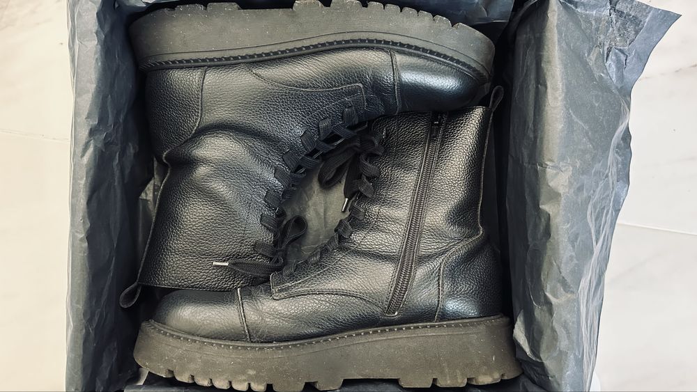 Зимни боти Bianki от естествена кожа